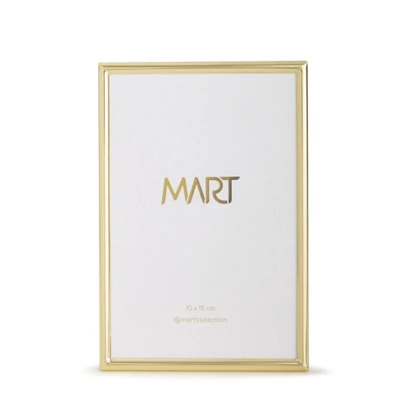Porta-retratos em metal decor 10X15cm dourado mart