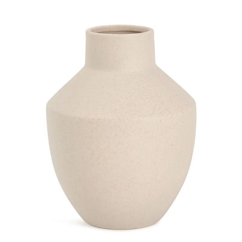 Vaso em ceramica bege mart 27,5cm