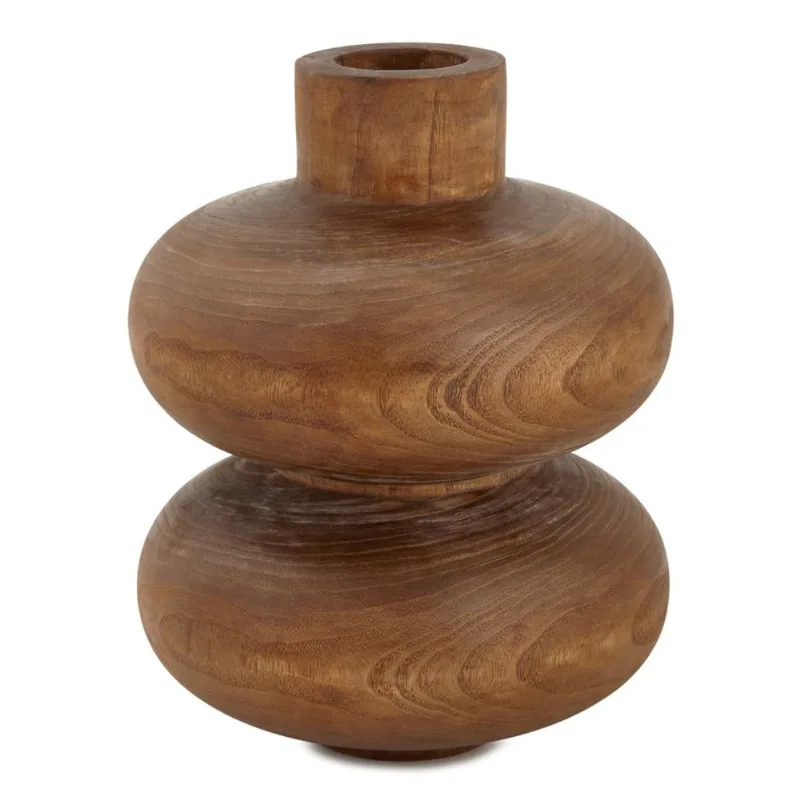 Vaso geometrico em madeira mart 28CM
