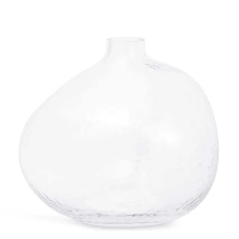 Vaso em vidro incolor mart organico 12CM