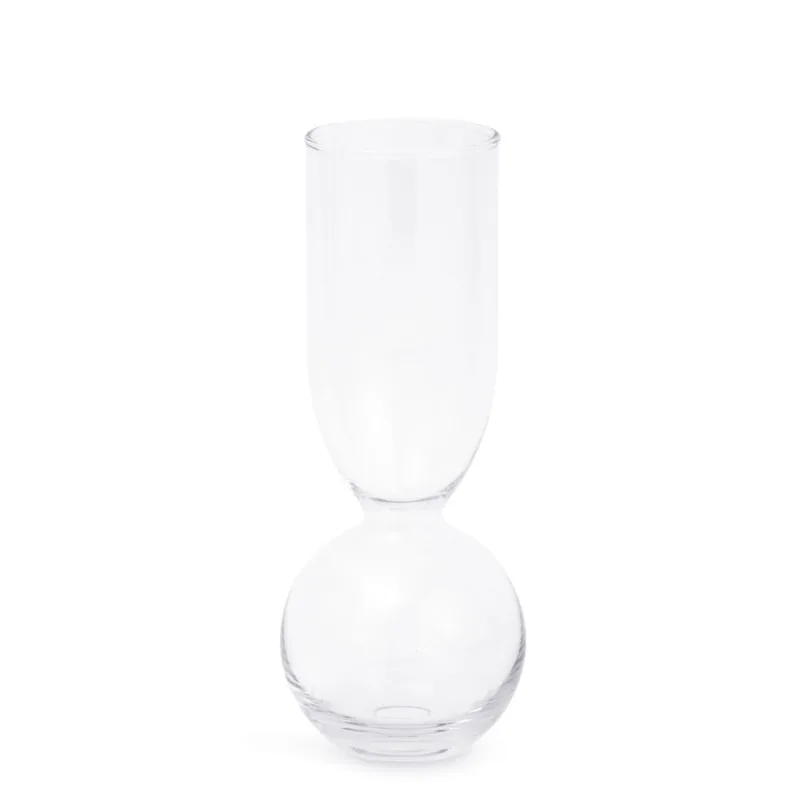 Vaso em vidro incolor mart geometrico 25,5CM