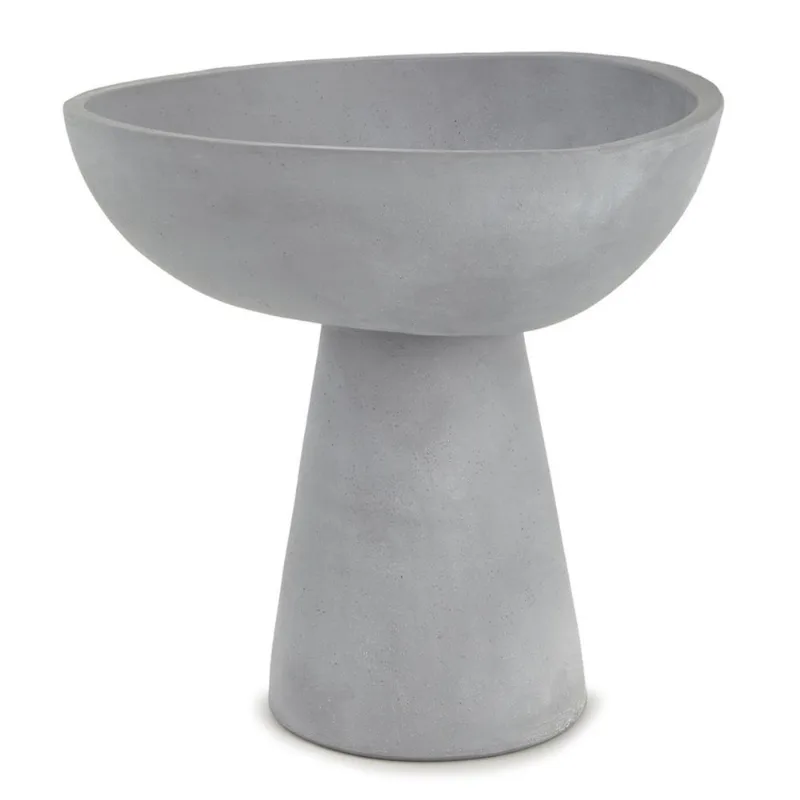 Centro de mesa em polirresina orgânico cinza mart 26,5CM