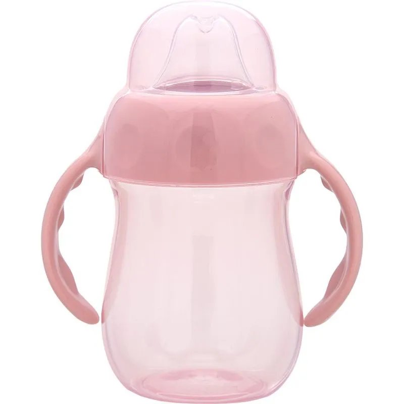 Copo De Treinamento Com Alça E Bico Em Silicone Rosa - Buba