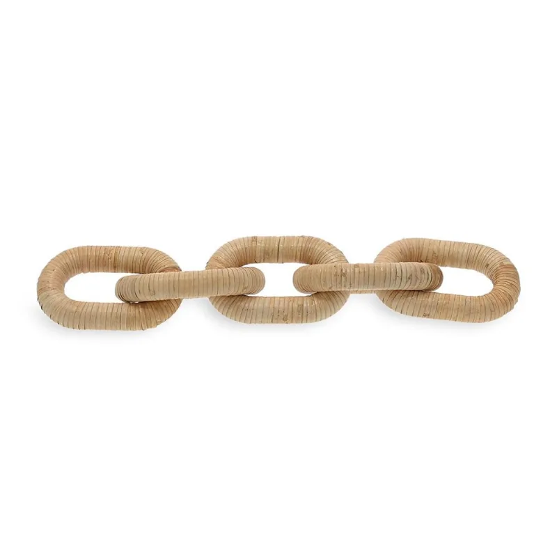 Escultura corrente em rattan natural mart 46,5cm