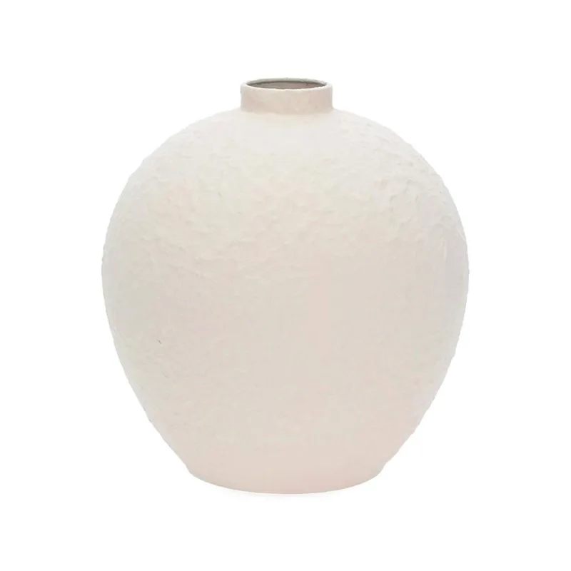 Vaso em metal rustico branco mart 31,5CM