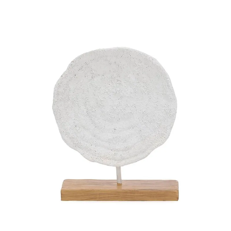 Escultura decor coral em polirresina off white mart P
