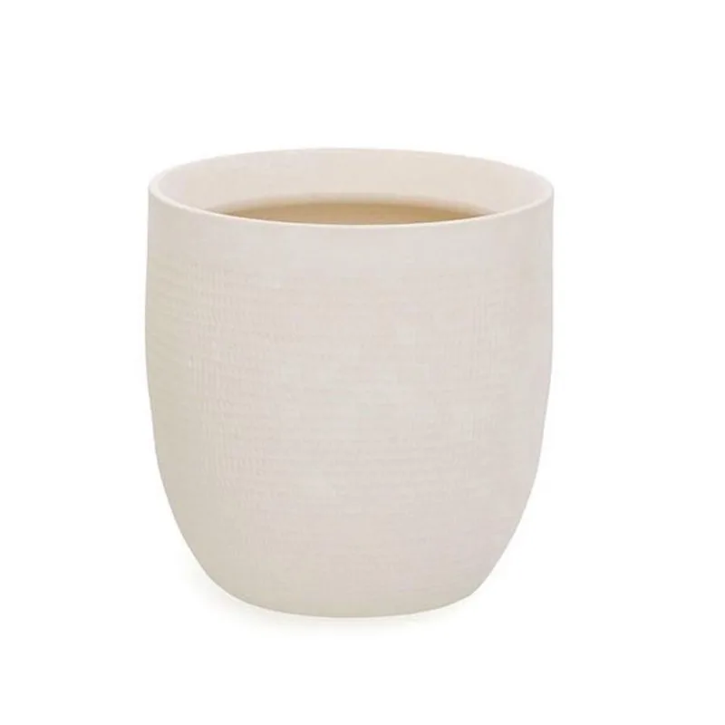 Cachepot em ceramica off white mart 18CM