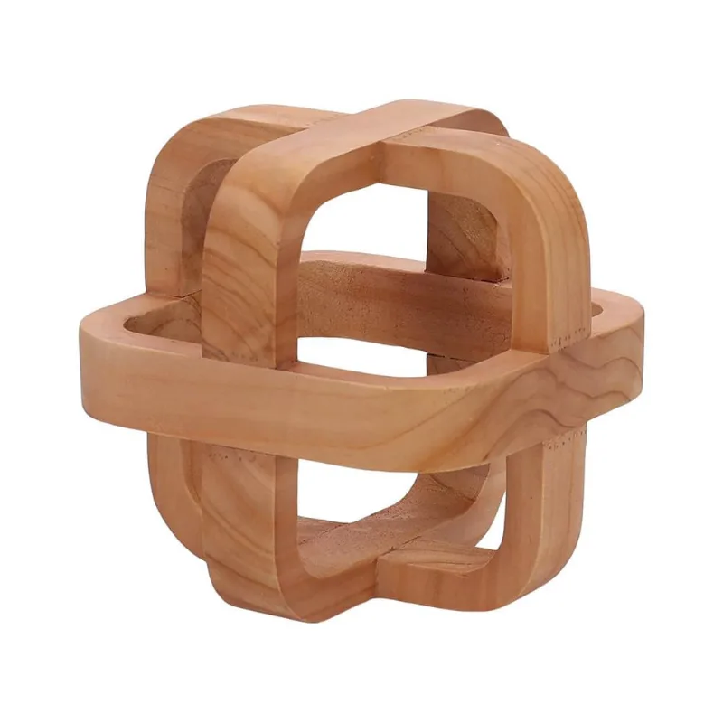 Escultura elos em madeira mart 15CM