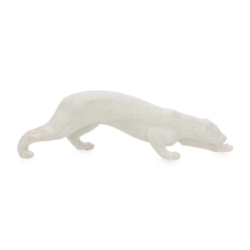 Escultura pantera em polirresina off white mart 59cm