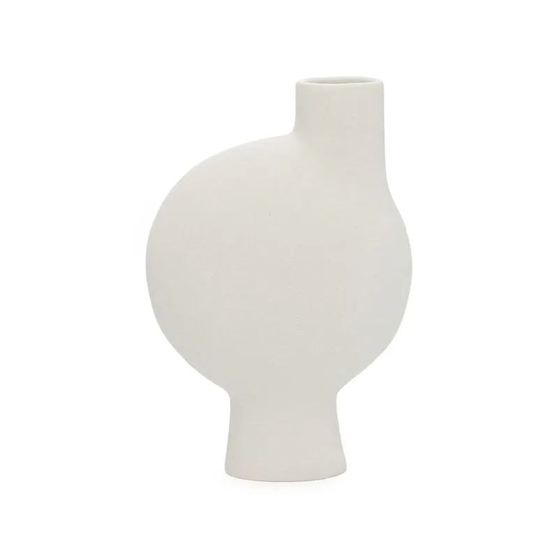Vaso Em Ceramica Redondo Bco 19449 - Mart
