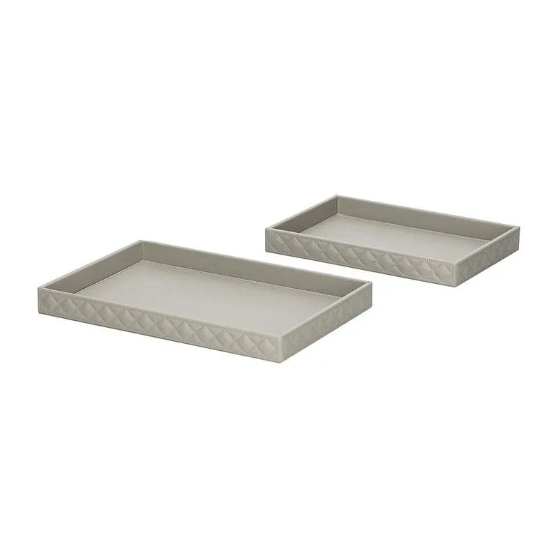 Bandejas em mdf com revestimento em pu cinza mart