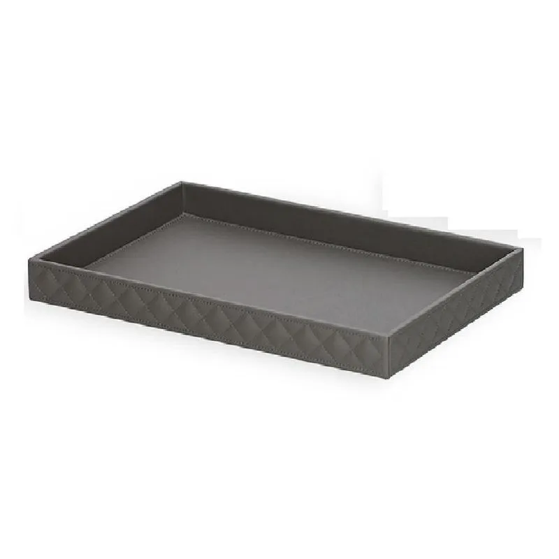 Bandejas em mdf com revestimento em pu cinza mart 30,5cm