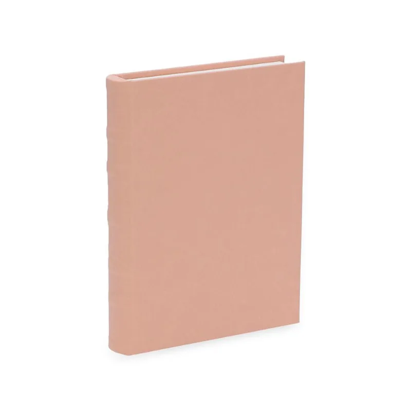 Livro-caixa em mdf com revestimento em pu rose mart