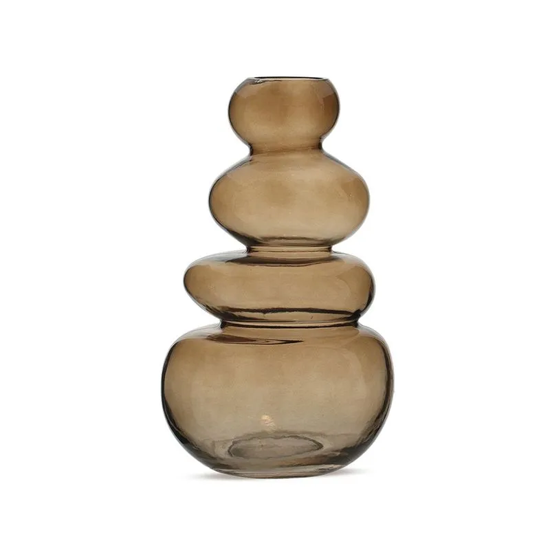 Vaso Em Vidro Design Marrom 19627 - Mart