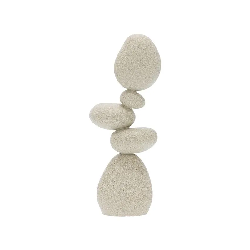 Escultura Pedra Equilibrio Em Polirres 19631 - Mart