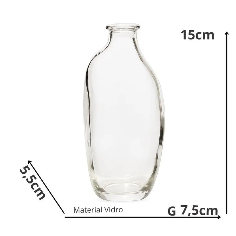 Mini Vaso De Vidro Transparente 19661-g 15x7x5,5cm 1un