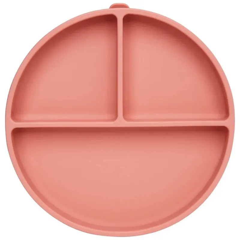 PRATO EM SILICONE COM VENTOSA ROSA ESCURO - Manaia Presentes