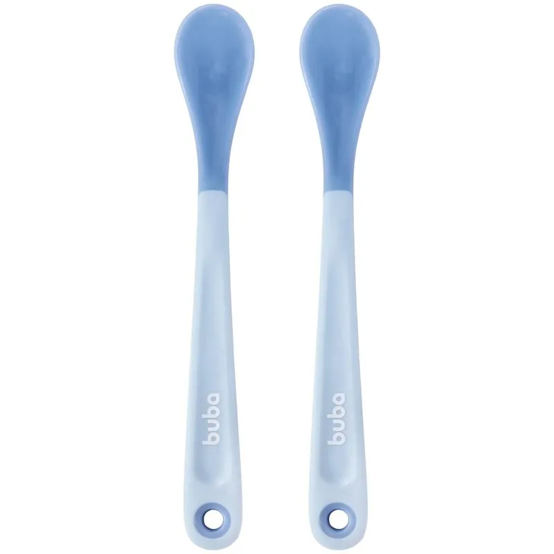 Kit 2 de Colheres Termossensíveis Azul - Buba