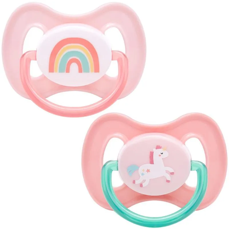 Kit 2 Chupetas Buba Comfort Tam 2 Magic Unicórnio Rosa