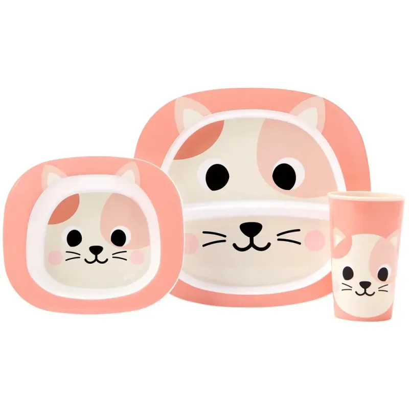 KIT REFEICAO ZOO GATO - Manaia Presentes