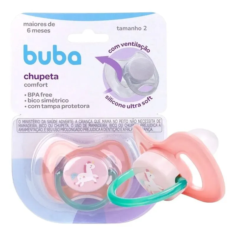 Chupeta Buba Comfort Fase 2 Magic Unicórnio
