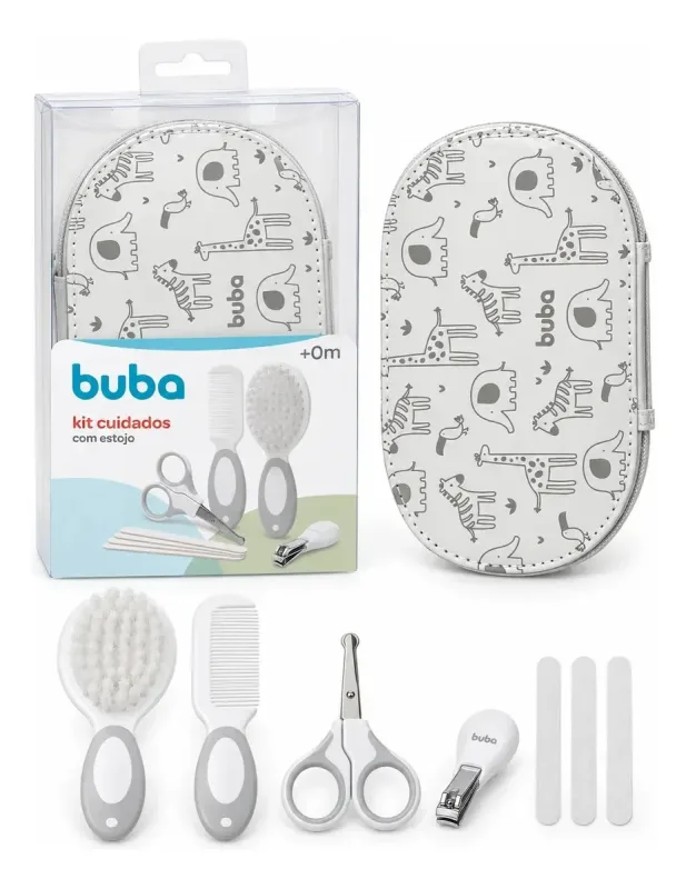 KIT CUIDADOS COM ESTOJO CINZA