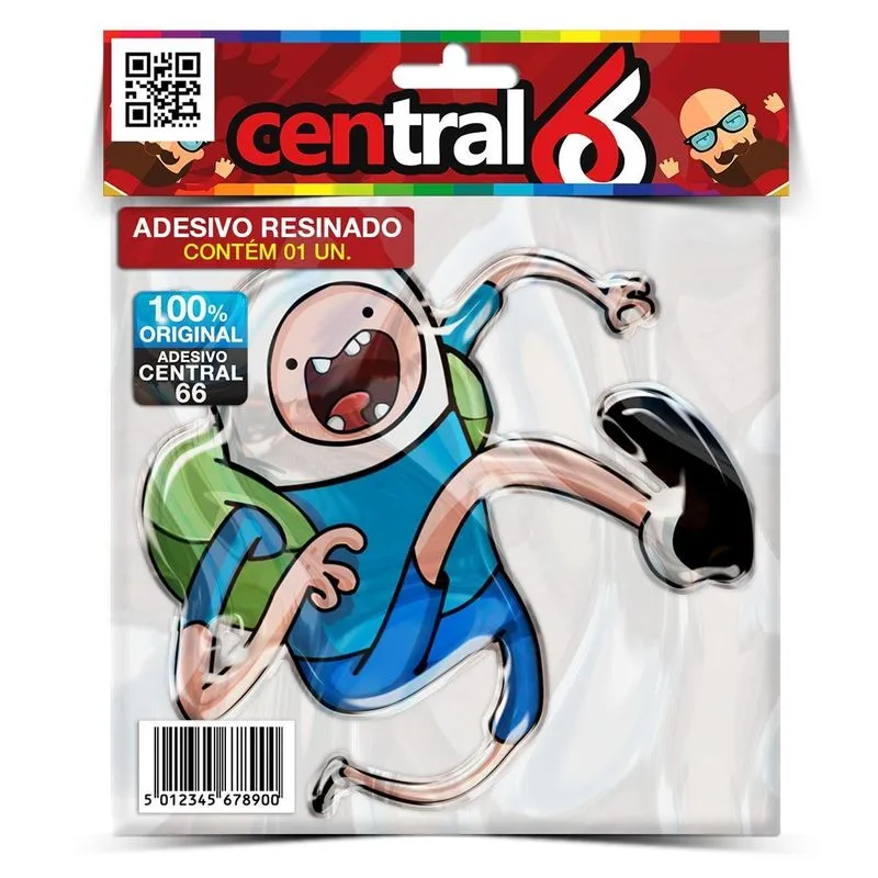 Adesivo Desenho Hora De Aventura Finn Resinado