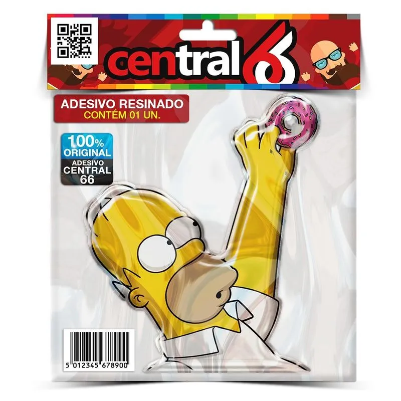 Adesivo Desenho Os Simpsons Homer M02 Resinado