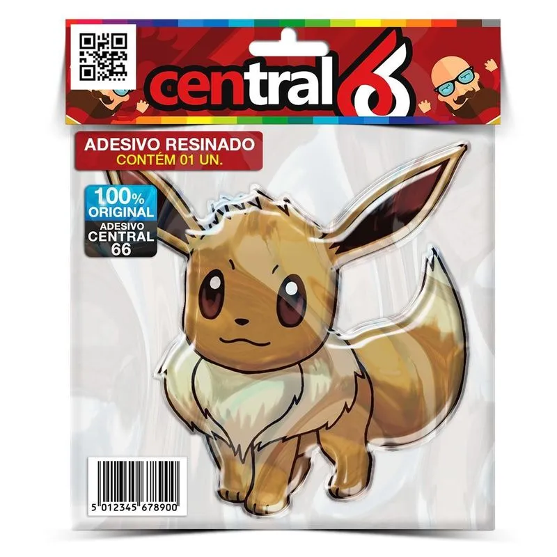 Adesivo Desenho Pokemon Eevee Resinado