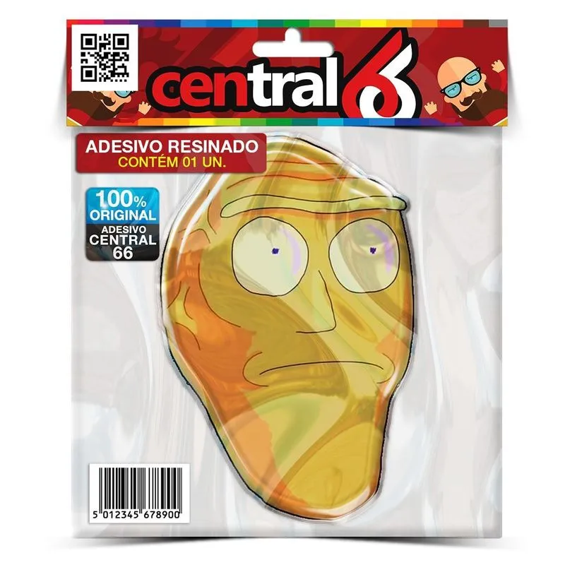 Adesivo Desenho Rick E Morty Cabeça Gigante Resinado