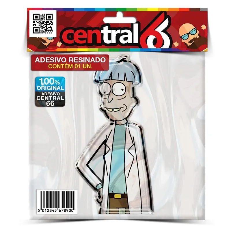 Adesivo Desenho Rick E Morty Rick Pateta Resinado