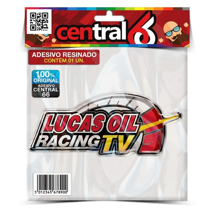 Adesivo Marca Lucas Oil Racing Tv Resinado