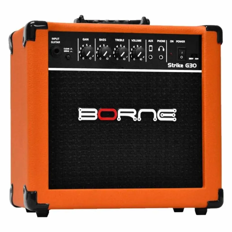 Amplificador Guitarra Borne Strike G30 Laranja