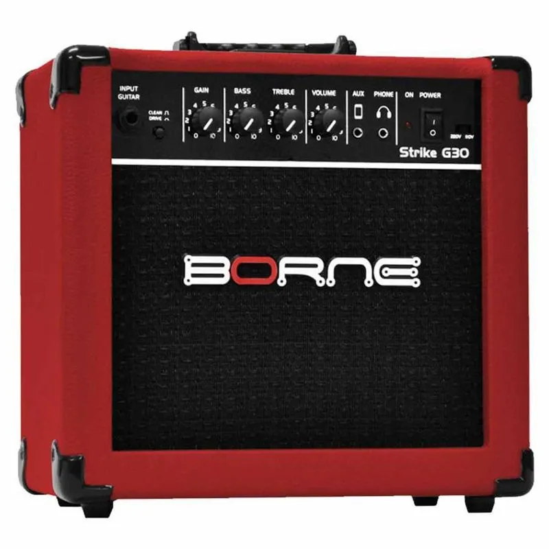 Amplificador Guitarra Borne Strike G30 Vermelho