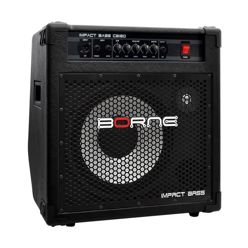 Amplificador Baixo Borne Cb150 Impact Bass Aluminio Preto