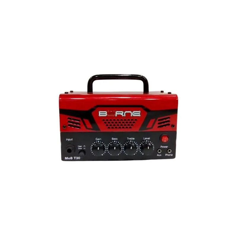 Mini Amplificador Borne Mob T30 Vermelho