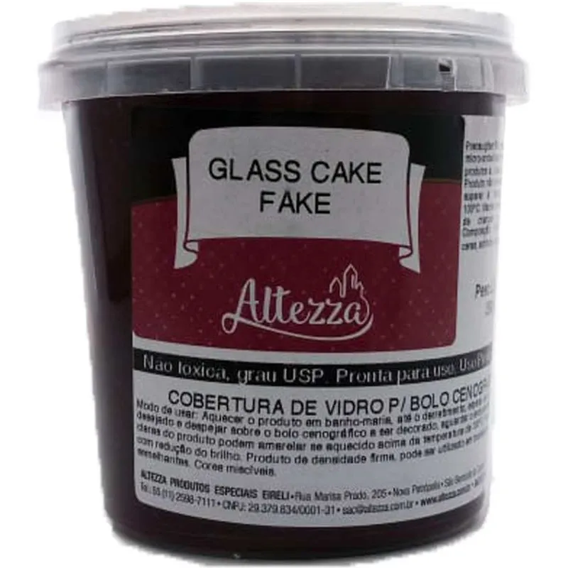 Artigo para Festa GLASS Cake Fake Chocolate 390G