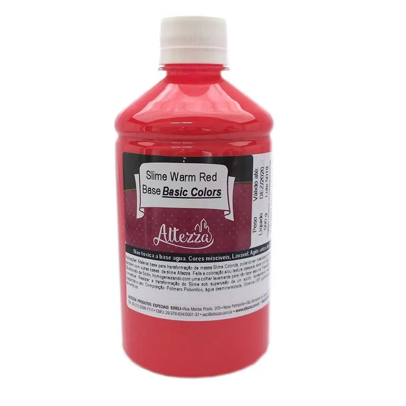 Slime Basic Colors Warm Red - 500g - Altezza Altezza