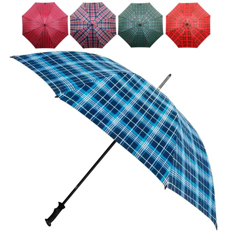 Guarda Chuva Xadrez 70cm Manual 8 Varetas em Poliéster Facinato SORTIDOS