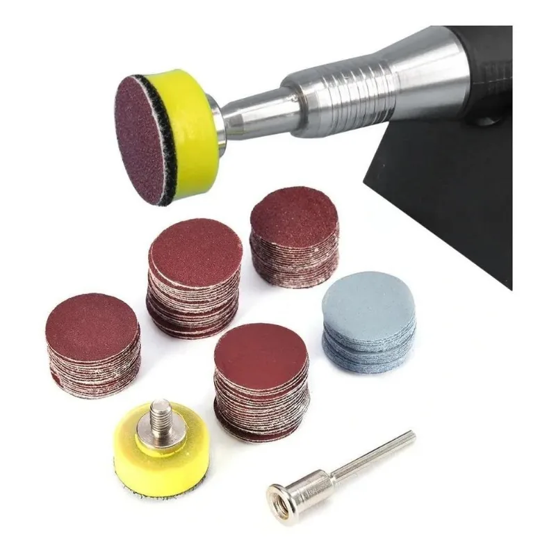 3x Kit Disco De Lixa De 25mm P/mini Retifica 100 Pç+1 Adapad