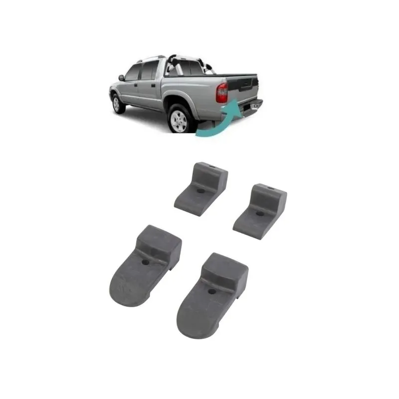 Kit Reparo Coxim Da Tampa Traseira Gm S10 Anos 2012 A 2021 Com 4 pçs
