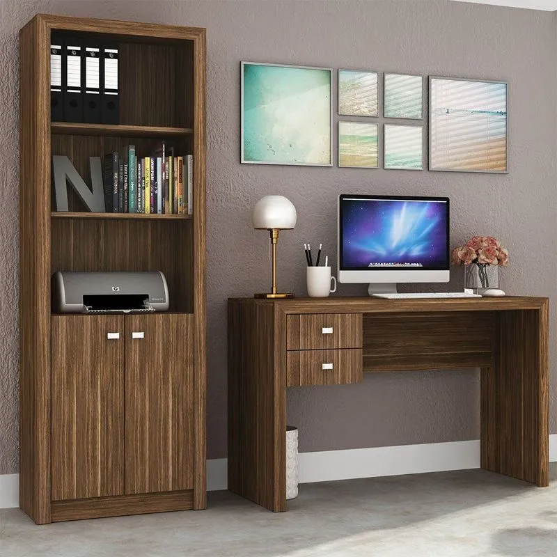 Ambiente para Home Office 02 Peças Nogal - Tecno Mobili