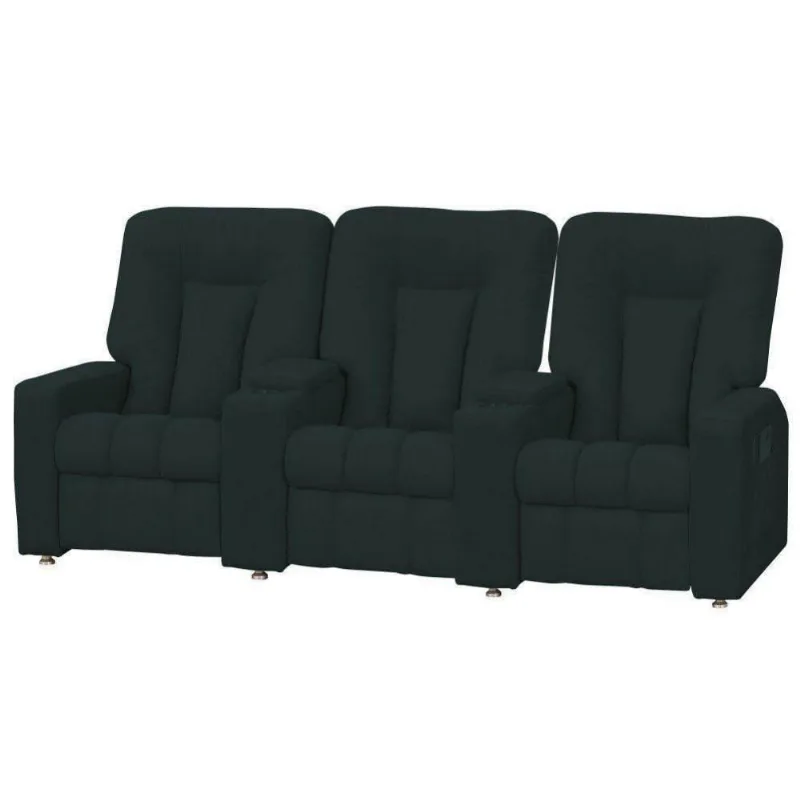 Poltrona Tripla Reclinável Cinema Jetta Verde Escuro Matrix