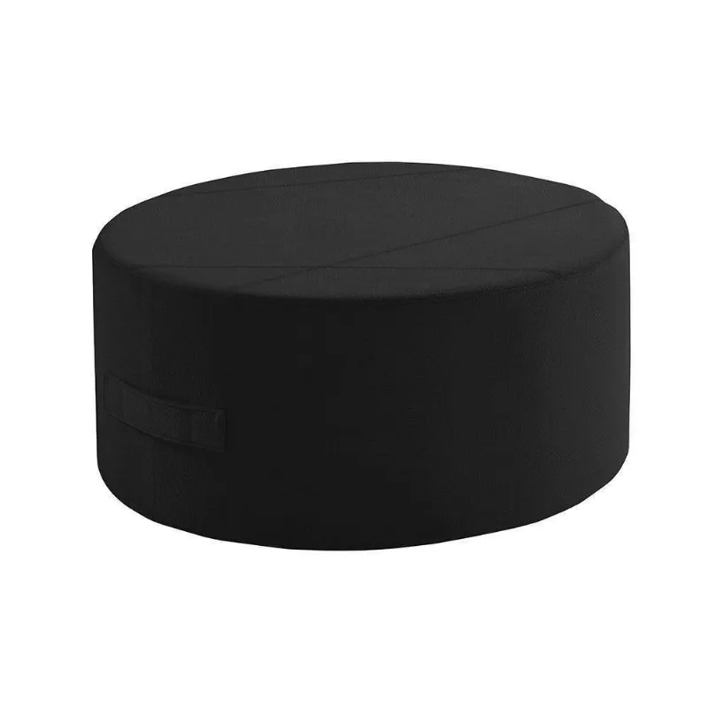 Puff Redondo Ib299 80cm Veludo Preto