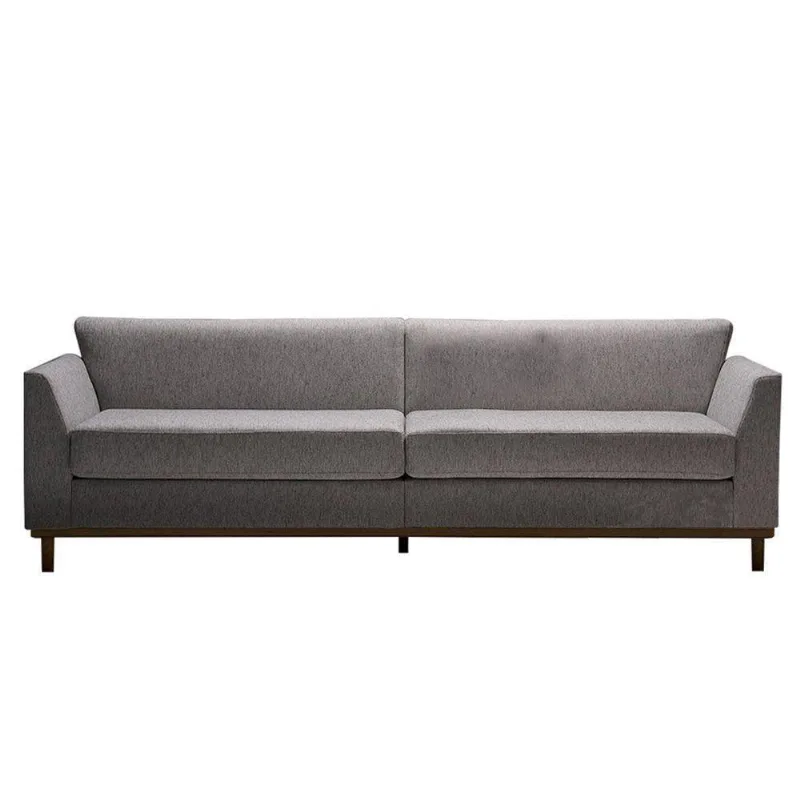 Sofá 3 Lugares Asti 210cm Linho Cinza Gran Belo