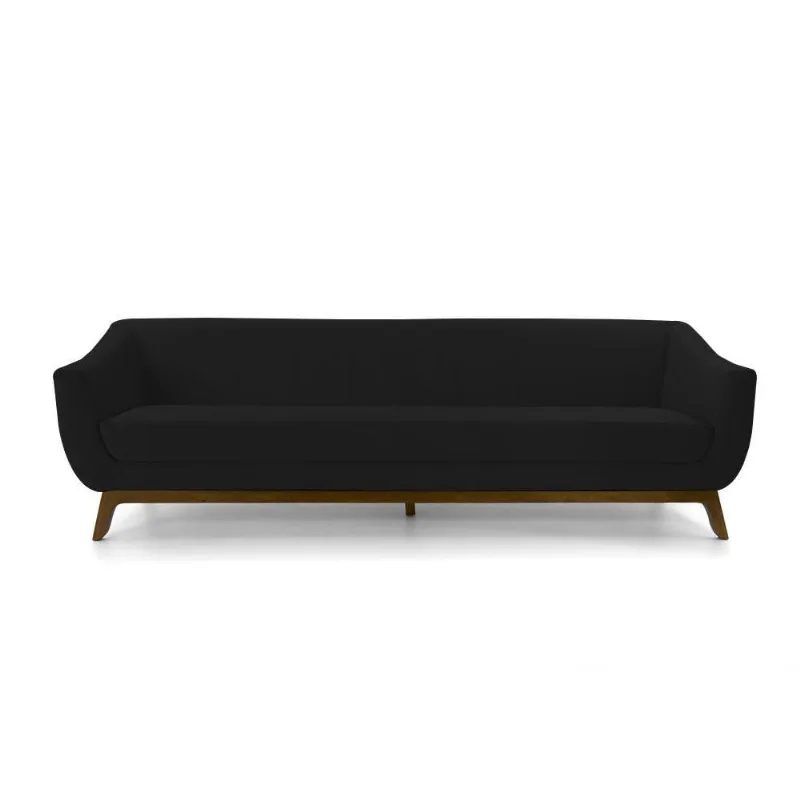 Sofá Boomer 210 cm Corano Preto - Gran Belo