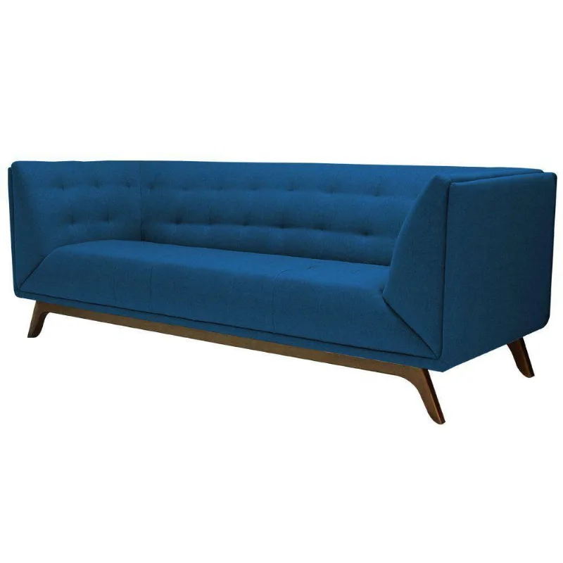 Sofá Temak 260cm Veludo Azul - Gran Belo