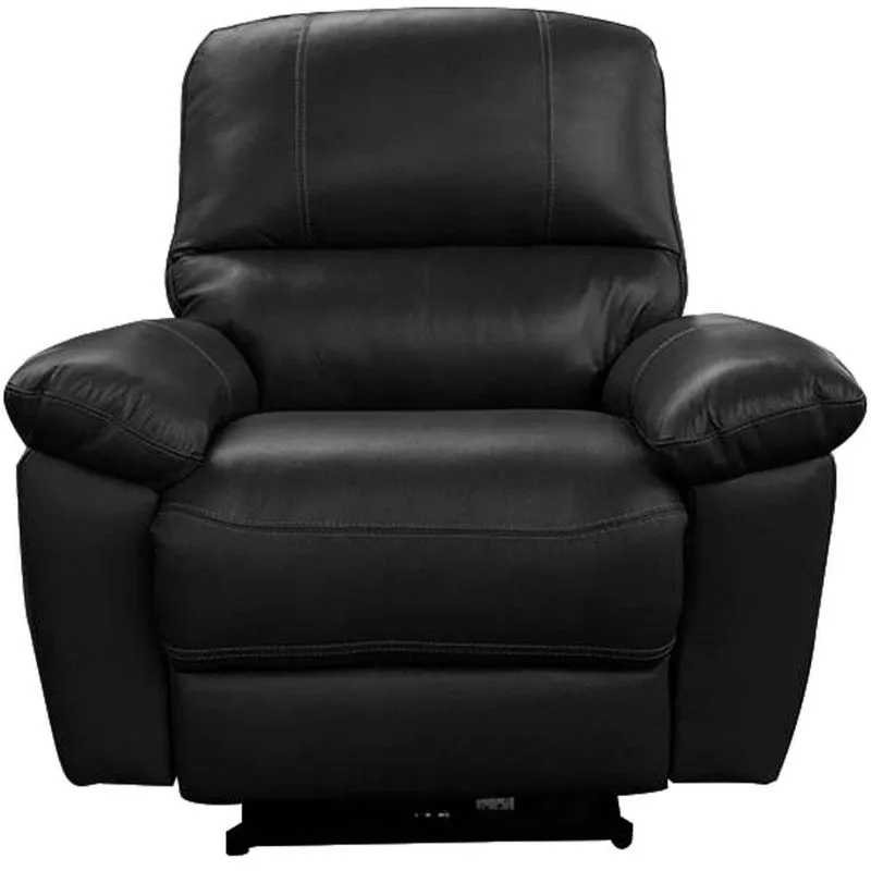 Poltrona Do Papai Reclinável Elétrica Armênia Power Touch Couro Preto - Gran Belo