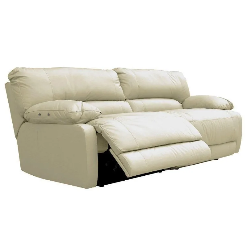 Sofá Asmará G43 3 Lugares Reclinável Elétrico 228cm Off White Gran Belo - Gran Belo