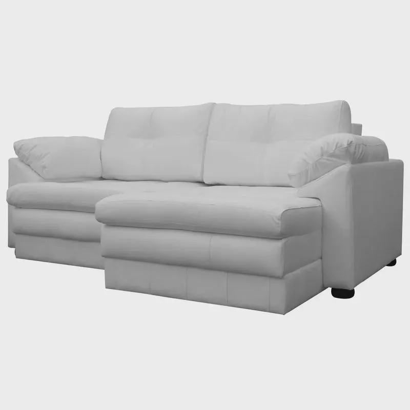 Sofá Retrátil 2 Lugares Bipartido Sala de Estar Piece 175cm Couro Branco - Gran Belo